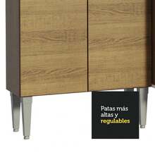 Cocina Integral Completa Modular Madesa 233cm Emilly King 01 Marron - Marrón - Ver 8