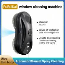 PuRuiKai Smart Window Cleaning Robot – Auto Glass Cleaner With Remote & Edge Detection - EU C Type Plug(220-240V) - View 5