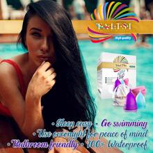 Talisi Menstrual Cups - Reusable Soft Period Cups - Menstruation Feminine Hygiene Products With Silicone Collapsible Sterilizer Case - Regular & Heavy Flow - Large, Small Size Copa Menstrual Kit