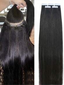 100pcs Tape In Human Hair Extensions Skin Weft Human Hair Tape In Hair On Adhesive Invisible Hair Extensions - S1 - View 2