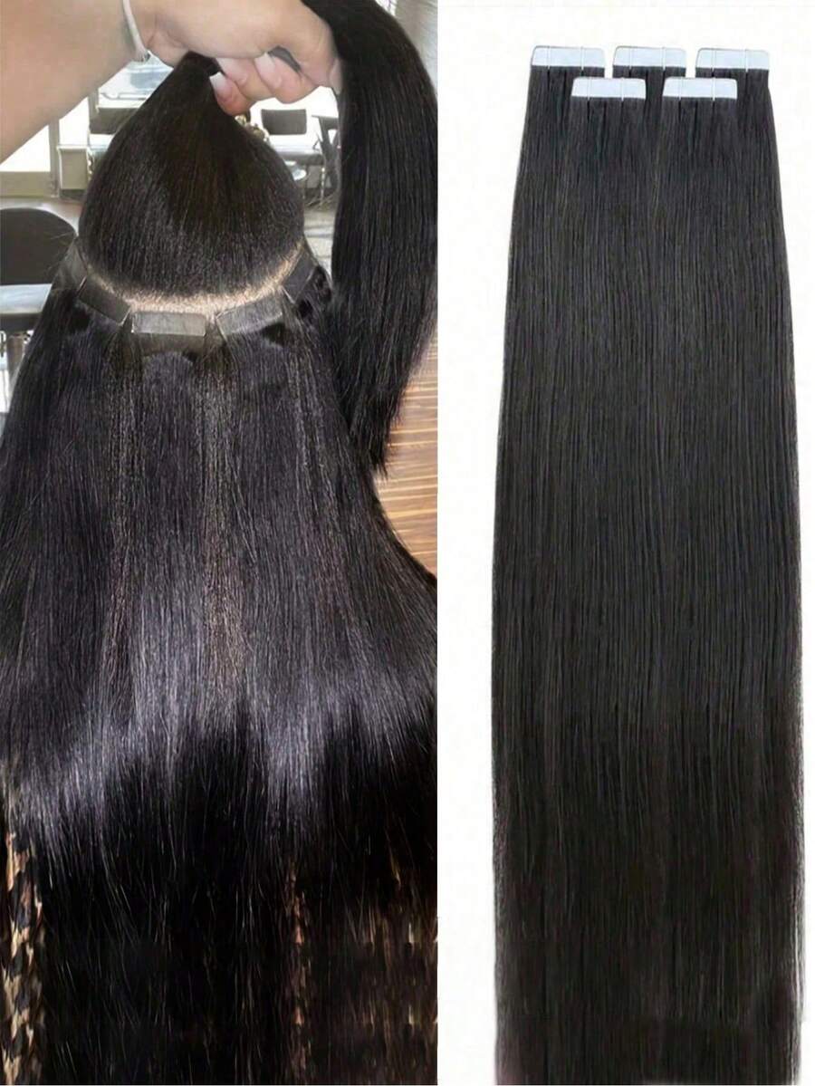 100pcs Tape In Human Hair Extensions Skin Weft Human Hair Tape In Hair On Adhesive Invisible Hair Extensions