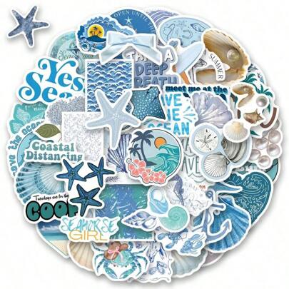 60PCS Coastal Granddaughter Stickers Pack - Western Style High Quality Decals For Scrapbook, Journaling, Laptop, Bumper, Skateboard, Water Bottles, Computer, Hard Hat And Car, Fun Life Decoration, Perfect Gift For Her