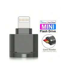 1 Pack Compatible With IPhone 14/13/12/11/XS/8/7 Pro Plus Max TF Card Reader Adapter Adapter Card Reader - Silver - View 3
