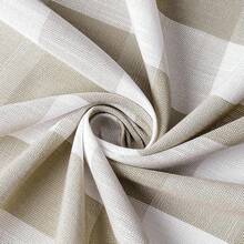 2 Paneles de Cortinas Semiopacos a Cuadros, Estilo Granja Decoración del Hogar Adecuado para Sala de Estar, Dormitorio, Balcón, Ventana Abuhardillada, Estudio, Estudio, Cortinas Decorativas con Ojales, Disponible en Cuadros Negro, Rojo y Blanco, Azul, Amarillo y Beige