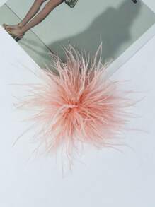 15cm High-Quality Retro Classic Faux Ostrich Feather Lapel Brooch Pin, Fashion Versatile Clothing Accessory Gift - Flower - View 34