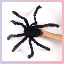 Halloween Plush Spider Web Giant Spider Decorations Fake Spider With Triangular Huge Spider Web For Indoor Outdoor Halloween Decorations Yard Home Costumes Parties Haunted House Autumn Decors