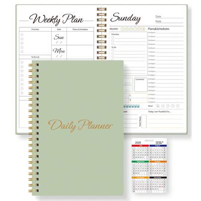 BUBU 每周计划表/每日计划表，包含待办事项清单、费用追踪和膳食安排，7 天无日期计划表，随时开始使用。返校用品、办公用品、教师节礼物、母亲节礼物。