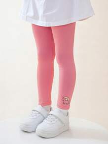 8pcs Kids' Solid Color & Printed Cropped Leggings, Colorful Rainbow Unicorn Tights, Versatile For Spring/Autumn, Can Be Worn Inside Or Outside