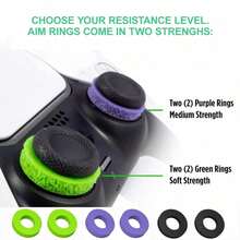 8-Piece Silicone Controller Grip Bundle For PS.`5/4- Hexagon Textured Thumbsticks & Precision Rings For Enhanced Gaming, Sweat-Proof & Anti-Slip - 紫色 - 查看 7