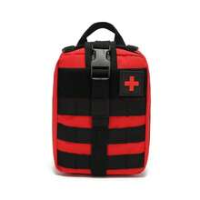 Tactical First Aid Kit Survival Molle Military EMT Medical Bag Empty Bag - Đỏ - Xem 2