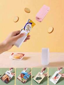 1pc Portable Mini Heat Sealer, Food Plastic Bag Sealing Machine, Handheld Home Small Thermal Sealing Device (Batteries Not Included. Need To Be Purchased Separately).