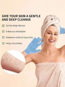 2PCS Exfoliating Shower Gloves, Reversible Exfoliating Gloves, Exfoliating Shower Gloves, Body Scrub Gloves, Shower Gloves To Exfoliate Body Body Cleansing Tools