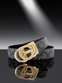 1件男士时尚合金字母自动扣皮带，A款，个性化多功能商务皮带，经久耐用，商务精英必备 - 也是一份绝佳的礼物选择。 - 彩色 - 查看 3