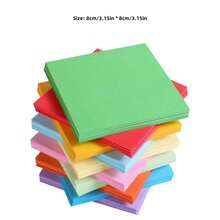 100 Bright Square Origami Sheets - Colorful Handmade Paper For Artistic Creation, Perfect For Paper Cranes And Decorative Design, With A Bright Multi-Color Option, Paper Art DIY Origami, Paper-Cutting, Handmade Colored Paper, Multiple Colors, Suitable For Handcrafting And Painting Cutting,For School Supplies,Back To School - Multicolor - View 18