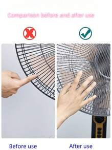 1pc Fan Guard - Anti-Pinch Net, 2025 Best Selling New Model 1pc White/Black Electric Fan Protective Net, Child-Fan Cover, Net, Round Protective Cover, Durable Dust Cover - Essential Cleaning Tool To Meet Home, Apartment And Dorm Dust-Proof Needs