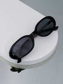 Kính mát thời trang gọng nhỏ hình bầu dục phong cách Punk hiện đại, đơn giản, phù hợp với mọi phong cách, dành cho nam và nữ, tiệc tùng, đi chơi, đi dạo, cao cấp, kính mát thời trang cá nhân hóa - Nhiều màu - Xem 7