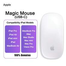 Magic Mouse（USB-C 端口）多点触控表面、Apple 鼠标、蓝牙无线鼠标、办公鼠标 - 兼容 Mac 和 iPad - 白色 - 查看 1