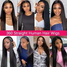 bling hair Hidden Strap Straight 360 Lace Front Wigs Human Hair Pre Plucked Pre Bleached  Glueless Brazilian Virgin Wig With Drawstring 200 Density  Full Lace Wigs For Women 22 Inch - Natural Black - 查看 11