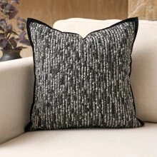 1pc Luxury Decorative Throw Pillow Cover Set, Geometric Boucle Texture Square Sofa Cushion Cover For Living Room, Bedroom, Farmhouse, Also Suitable As Gift, All Seasons