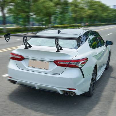 GT Wing Car Spoiler, 43.3 Inch Universal Spoiler With Single Deck, Adjustable Lightweight Aluminum, Car Rear Spoiler Wing, Racing Spoiler BGW/JDM Drift Black