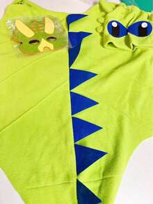 3pcs Set - Dinosaur Cape, Hat And Mask, Children's Performance Costume For Halloween, Christmas, Cosplay, Birthday Party, Role-Playing, Suitable Gift For Boys And Girls - Multicolor - View 6