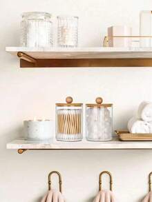 4-Piece Bathroom Wash Set With Minimalist Stripe Design Includes Hand Sanitizer Bottle, Rinse Cup, Toothbrush Holder & Soapboard Back-To-School Home Bathroom Decorating Bathroom Must-Have Combo! The Set Includes A Cute Swab Organizer To Keep Your Swabs Organized And Dry. It Also Comes With Shampoo And Body Soap Dispensing Bottles. Perfect For Organizing Your Bathroom Counter And Making Bath Time More Convenient.