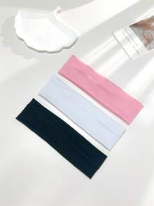 3 Stück Unisex Mode einfache breite elastische Stirnbänder, klassisch schwarz, weiß, rosa, geeignet für Lässig, Sport, Laufen, schweißabsorbierendes Stirnband, Sport Haargummi, Haarzubehör Haartools, Locken Haarzubehör, Haaraccessoire, Haarzubehör, Haarzubehör Herbst, Reise, Haartools, Damenzubehör, Harzeug, Herbst, Haar, Haarzubehör, Reise, Haarzubehör, Damenzubehör, Damenhaaraccessoire, Haartools, Harzeug, Zeug, Schönheitszubehör