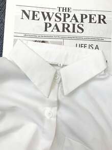 Casual Loose Oversized Shirt Linen Solid Long Shirts Korean Fashion Midi Shirts & Blouses Women Clothing Plus Size Tops - 白色 - 查看 3