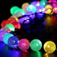 LED Ball Solar Light Party Fairy Outdoor Retro Ball String Lights Patio Garden - 暖白燈泡 - 查看 2