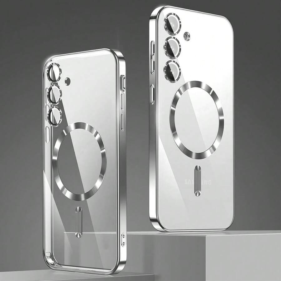 适用于三星 Galaxy S26 Ultra A06 A16 A26 A36 A56 S25 Ultra S24 Ultra S25 FE 的磁吸透明手机壳，内置摄像头保护盖，采用奢华电镀软 TPU 材质，透明防震超薄保护套，也适用于 17、16、15、14、13、12、11 系列、17 Pro Max 等机型。这款手机壳是 17 Pro Max 的磁吸手机壳，也是一份不错的圣诞礼物。