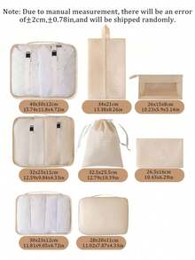 7 buc/set genți organizatoare de bagaje de călătorie