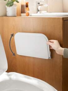 1/2 piezas Estantería plegable minimalista y multifuncional montada en la pared, sin necesidad de perforar, diseño amigable con la pared, ideal para baño, dormitorio, sala de estar, cocina y almacenamiento junto a la cama. Perfecto para sostener pañuelos, teléfonos, toallas, ropa, relojes, llaves y otros artículos pequeños