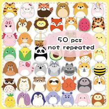 50pcs Cartoon Hand-Drawn Cute Koala, Sloth, Cow Decorative Stickers For Desk, Glass, Refrigerator Room Decor Bedroom Decor Kitchen Decor Wall Sticker Wall Decor