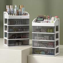 NetHong 4/5Tier Large Makeup Storage Box Case Cosmetic Stationery Drawer Desktop Table Organiser - White - View 9