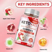 BUPORAI Keto + Apple Cider Vinegar Gummies - Promote Metabolism, Maintain Normal Appetite And Digestive Function, And Lose Weight - 60pcs - 60 viên kẹo dẻo - Xem 3
