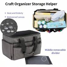 Craft Storage Tote Bag Art Organizer Caddy Car Organizer For Tool Supplies Bag With Handle For MultiPurpose