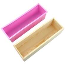 Soap Making Tools Wood Cutting Box 1200g Silicone Soap Mould Rectangular Toast Loaf Mold DIY Handmade Tool Wholesale
