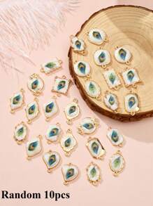 2/15/20/30/50 piezas Colgante al azar de corazón/mariposa/luna/ojo malvado de colores múltiples, apto para hacer joyas DIY de collares, pulseras, pendientes, llaveros, cadenas de teléfono, regalo de pareja