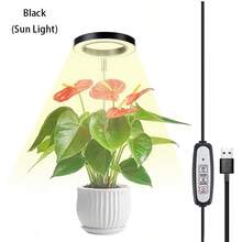 Adjustable Full Spectrum LED Grow Light, Multi-Stage Timer Plant Growth Fill Light, Dimmable Brightness & Height Control Plant Light For Houseplants, Vegetables, Flowering Plants