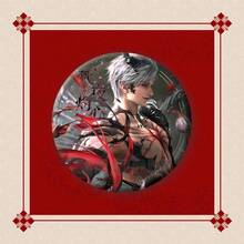 3/2/1pc Love And Deepspace Qin Che - Abyss Peripheral Set, Includes Acrylic Holographic Card Brick, Metal Badge, Desktop Standee, Anime Peripheral Collection Decoration, Suitable For Birthday Gifts, Fan Collection, Desktop Decor