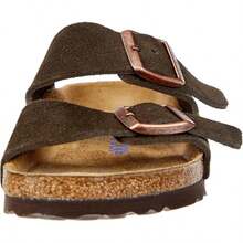 Birkenstock Unisex Arizona Sandals Soft Footbed - Mocha Suade - Xem 2