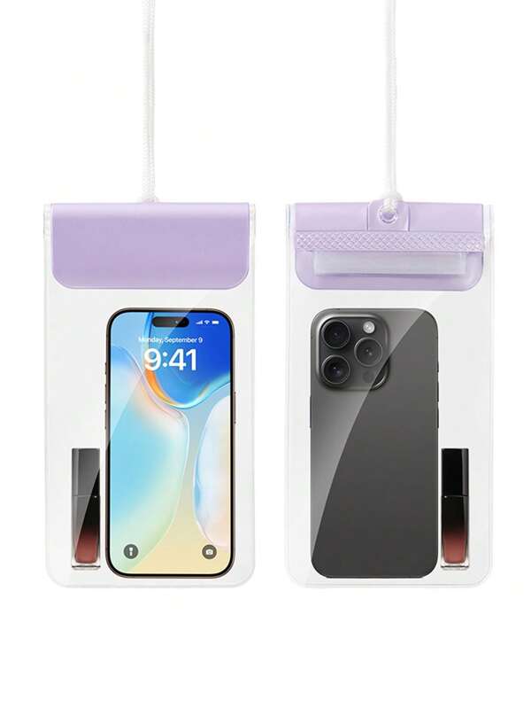 Bolsa impermeable para teléfono móvil, ensanchada y reforzada, para natación, surf, playa, rafting, esencial para viajes. Funda protectora impermeable para teléfono móvil con tira de sellado de tres capas