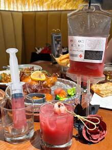 1/5/10 Stücke Blut-Beutel Getränke, Halloween Party Trinkbeutel, Vampir transparente Blut-Beutel, wiederverwendbare und nachfüllbare Infusions-Beutel mit Etiketten und Clips, Halloween Streich Blut-Beutel, geeignet für Feierlichkeiten, dekorative Getränke und Kostümzubehör, perfekt für Halloween Party, Halloween Dekorationen, Frohe Halloween