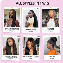 bling hair Hidden Strap Kinky Straight 360 Glueless Wigs Human Hair Pre Cut Pre Plucked 200 Density Wet And Wavy  Full Lace Frontal Drawstring Wig With Baby Hair(20 Inch) - Natural Black - View 8