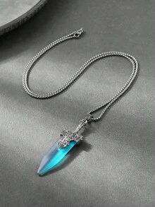 1 件创意个性化仿剑不锈钢吊坠项链，适合男士休闲、嘻哈风格佩戴 - 仿真寶劍 - 查看 6