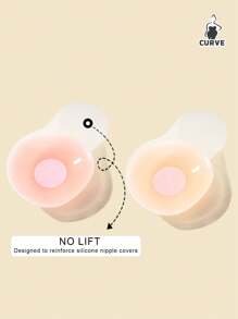 1/2 Pares de Adesivos de Silicone Reutilizáveis para Mamilos Plus Size | Fita Adesiva Autoadesiva para Levantar os Seios para Seios Grandes | Adesivos Redondos Invisíveis para Seios para Camisolas/Vestidos Sem Alça, Tampões para Mamilos Anti-Flacidez e Push-Up