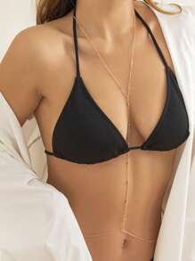 European And American Simple And Stylish Diamond-Studded Chest Chain, Sexy And High-End Bikini Body Jewelry For Women.