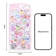 Cute 3D Fluffy Stickers, Kawaii Resin Animal Cartoon Stickers, Small DIY Stickers For Scrapbooking, Notebooks, Laptops, Water Bottles (Random Styles)