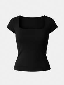 Kit 3 Women's Short Sleeve Suplex Blouse Cold Mesh Basic Blouse - Military Green, Nude and Black - View 4