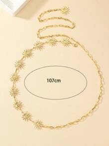 1pc Personalized Small Smiling Face, Exquisite And Fashionable Sunflower Waist Chain, For Festivals, Daily Life, Beaches, Vacations, Parties